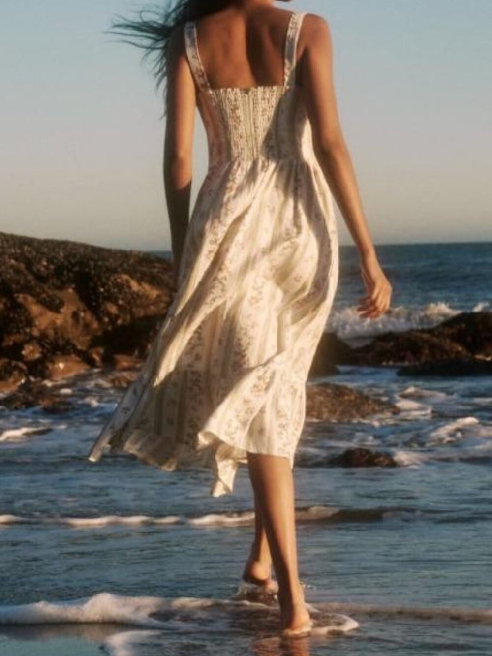 Reformation Maegan Midi Linen Dress Heath Floral Prairie Cottagecore 6 - Picture 2 of 12